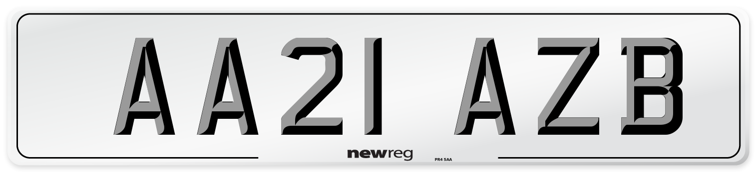AA21 AZB Number Plate from New Reg